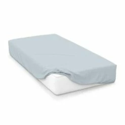 Bed Linings Shop -Bed Linings Shop 100cm x 200cm duckegg blue 400 thread count cotton fitted sheet