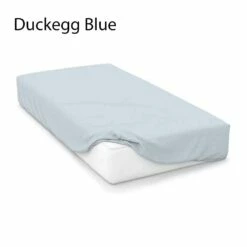 75CM X 190CM Polycotton Percale Fitted Sheets -Bed Linings Shop 75cm x 200cm duck egg blue polycotton percale fitted sheets