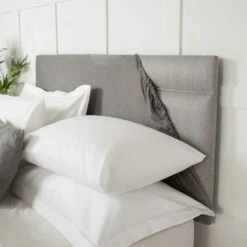 Faux Suede Headboard Wraps -Bed Linings Shop belledorm charcoal headboard wrap style