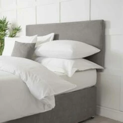 Faux Suede Headboard Wraps -Bed Linings Shop belledorm charcoal headboard wraps