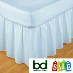 Easy Fit Frilled Valances -Bed Linings Shop belledorm easy fit blue frilled valance