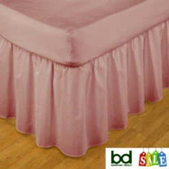 Easy Fit Frilled Valances -Bed Linings Shop belledorm easy fit pink frilled valance