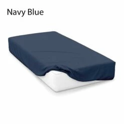 4FT Crease Resistant Polycotton Percale Fitted Sheets -Bed Linings Shop belledorm navy blue 4ft20200 polycotton percale fitted sheet