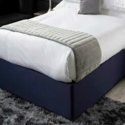 Jersey Cotton Divan Base Wraps -Bed Linings Shop belledorm navy blue jersey cotton divan base wraps