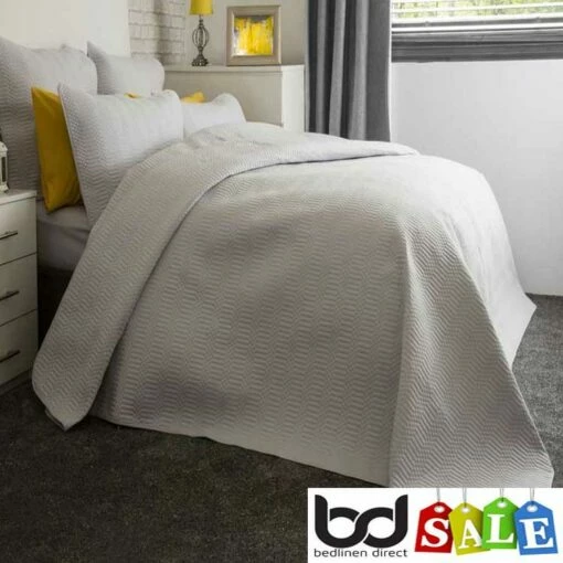 Stratford Cotton Bedspreads -Bed Linings Shop belledorm stratford grey bedspreads