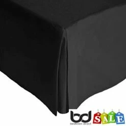 Black 200 Count Polycotton Percale Bedding -Bed Linings Shop black 200 thread count polycotton percale valance