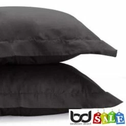 Housewife Polycotton Percale Pillowcase -Bed Linings Shop black oxford polycotton percale pillowcase