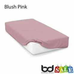 Blush Pink 200 Count Polycotton Percale Bedding -Bed Linings Shop blush pink 200 count polycotton percale fitted sheets