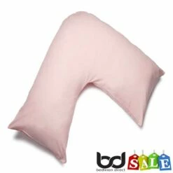 Blush Pink 200 Count Polycotton Percale Bedding -Bed Linings Shop blush pink 200 thread count polycotton percale v shape pillowcase