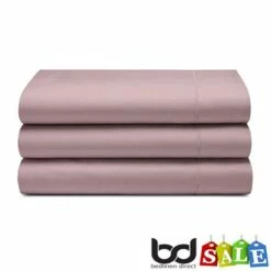 Best Seller -Bed Linings Shop blush pink 400 count egyptian cotton flat sheets