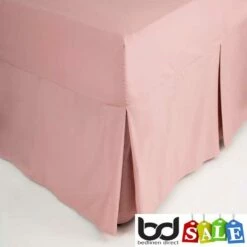 Polycotton Bed Valances 20 Polycotton Bed Valances -Bed Linings Shop blush pink polycotton percale valances