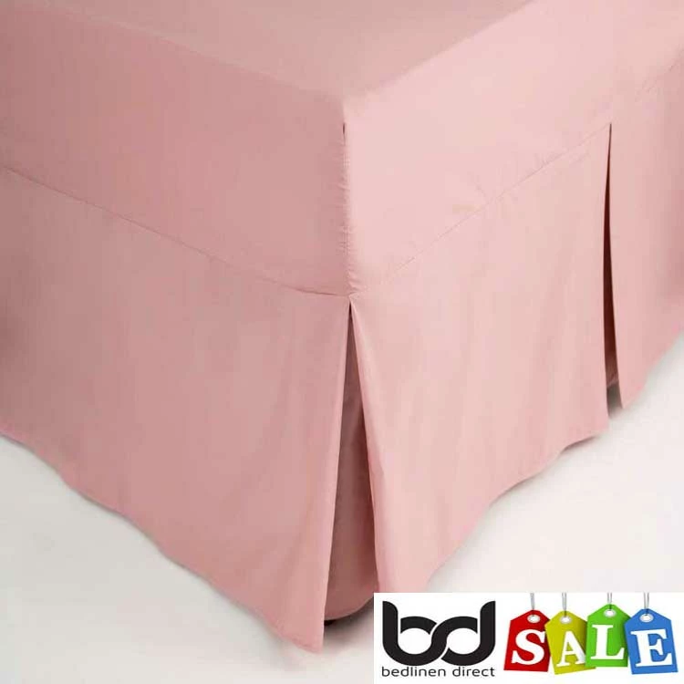Polycotton Bed Valances Polycotton Bed Valances -Bed Linings Shop blush pink polycotton percale valances