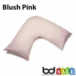 V Shape Orthopaedic Polycotton Percale Pillowcases -Bed Linings Shop blush pink v shape orthopaedic pillowcase