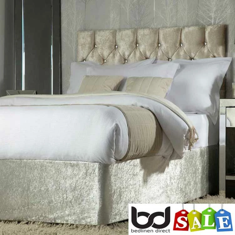 Crushed Velvet Divan Base Wraps Crushed Velvet Divan Base Wraps -Bed Linings Shop champagne crushed velvet divan base wraps