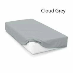 200 Thread Count Cotton Percale Extra Deep Fitted Sheets -Bed Linings Shop cloud grey cotton percale fitted sheet