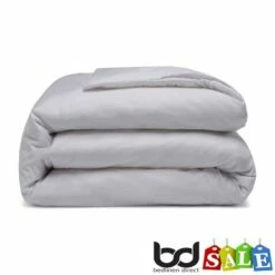 Polycotton Percale Duvet Covers -Bed Linings Shop cloud grey polycotton duvet cover