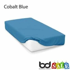 Cobalt Blue 200 Count Polycotton Percale Bedding -Bed Linings Shop cobalt blue 200 count polycotton fitted sheets
