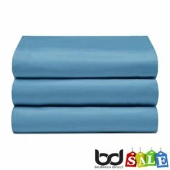 Polycotton Percale Flat Sheets -Bed Linings Shop cobalt blue polycotton flat sheet