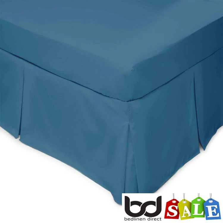 Polycotton Bed Valances Polycotton Bed Valances -Bed Linings Shop cobalt blue polycotton percale valances