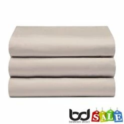 Cream 200 Count Polycotton Percale Bedding -Bed Linings Shop cream 200 count polycotton percale flat sheets