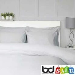 Egyptian Cotton Supercale Bedding -Bed Linings Shop egyptian cotton supercale duvet cover in platinum silver