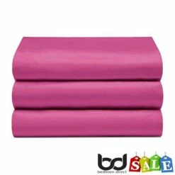 Polycotton Percale Flat Sheets -Bed Linings Shop fuschia pink polycotton percale flat sheet