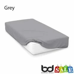 Grey 200 Count Polycotton Percale Bedding -Bed Linings Shop grey 200 count polycotton percale fitted sheets