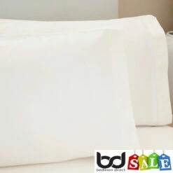 Ivory 200 Thread Count Egyptian Cotton Bedding -Bed Linings Shop ivory 200 count egyptian cotton standard pillowcase pairs