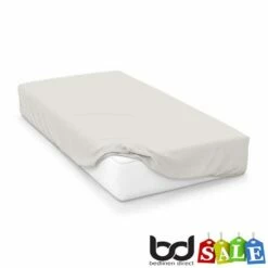 Bed Linings Shop -Bed Linings Shop ivory 600 thread count cotton sateen fitted sheets