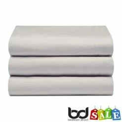 Polycotton Percale Flat Sheets -Bed Linings Shop ivory polycotton percale flat sheet