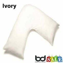 V Shape Orthopaedic Polycotton Percale Pillowcases -Bed Linings Shop ivory v shape orthopaedic pillowcase