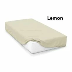 200 Thread Count Cotton Percale Extra Deep Fitted Sheets -Bed Linings Shop lemon cotton percale fitted sheet