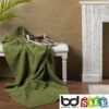 Mallory Waffle Cotton Throws -Bed Linings Shop mallory olive green cotton throws