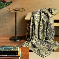 Marsh Jacquard Cotton Throws -Bed Linings Shop marsh jacquard cotton throw in green