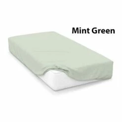 200 Thread Count Cotton Percale Extra Deep Fitted Sheets -Bed Linings Shop mint cotton percale fitted sheet