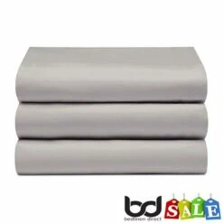 Mushroom 200 Count Polycotton Percale Bedding -Bed Linings Shop mushroom 200 count polycotton flat sheets