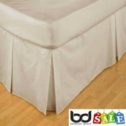 Polycotton Bed Valances 12 Polycotton Bed Valances -Bed Linings Shop mushroom polycotton percale valances