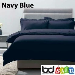 200 Thread Count Egyptian Cotton Duvet Cover Sets -Bed Linings Shop navy blue 200 thread count egyptian cotton duvet cover sets