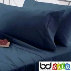 200 Thread Count Egyptian Cotton Pillowcases 7 200 Thread Count Egyptian Cotton Pillowcases -Bed Linings Shop navy blue 200 thread count egyptian cotton percale pillowcases