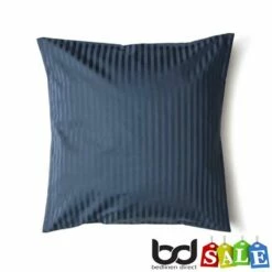 Navy Blue 540 Thread Count Satin Stripe Cotton Bedding -Bed Linings Shop navy blue 540 thread count cotton stripe square pillowcase