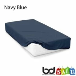 15" Deep Brushed Cotton Flannelette Fitted Sheets 11 15" Deep Brushed Cotton Flannelette Fitted Sheets -Bed Linings Shop navy blue brushed cotton flanellette fitted sheets 01