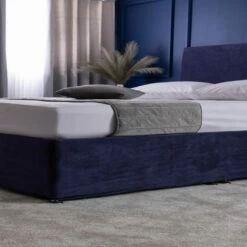 Extra Deep Divan Base Wraps -Bed Linings Shop navy blue extra deep divan base wraps