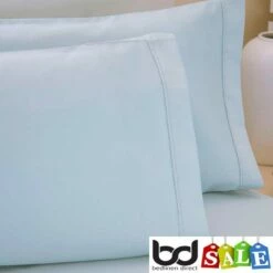 Ocean Blue 200 Thread Count Egyptian Cotton Bedding -Bed Linings Shop ocean blue 200 count egyptian cotton standard pillowcase pair