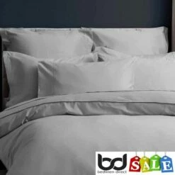 450 Thread Count Pima Cotton Pillowcases -Bed Linings Shop platinum silver 450 thread count pima cotton pillowcases