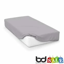 Platinum Silver 500 Thread Count Cotton Rich Bedding -Bed Linings Shop platinum silver 500 thread count cotton rich fitted sheets