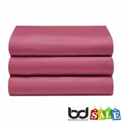 Red 200 Count Polycotton Percale Bedding -Bed Linings Shop red 200 thread count polycotton percale flat sheet