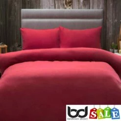 Brushed Cotton Flannelette Duvet Covers -Bed Linings Shop red brushed cotton duvet cover 1