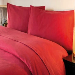 Brushed Cotton Flannelette Flat Sheets -Bed Linings Shop red brushed cotton flat sheet 01