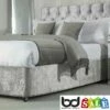 Crushed Velvet Divan Base Wraps -Bed Linings Shop silver crushed velvet divan base wraps