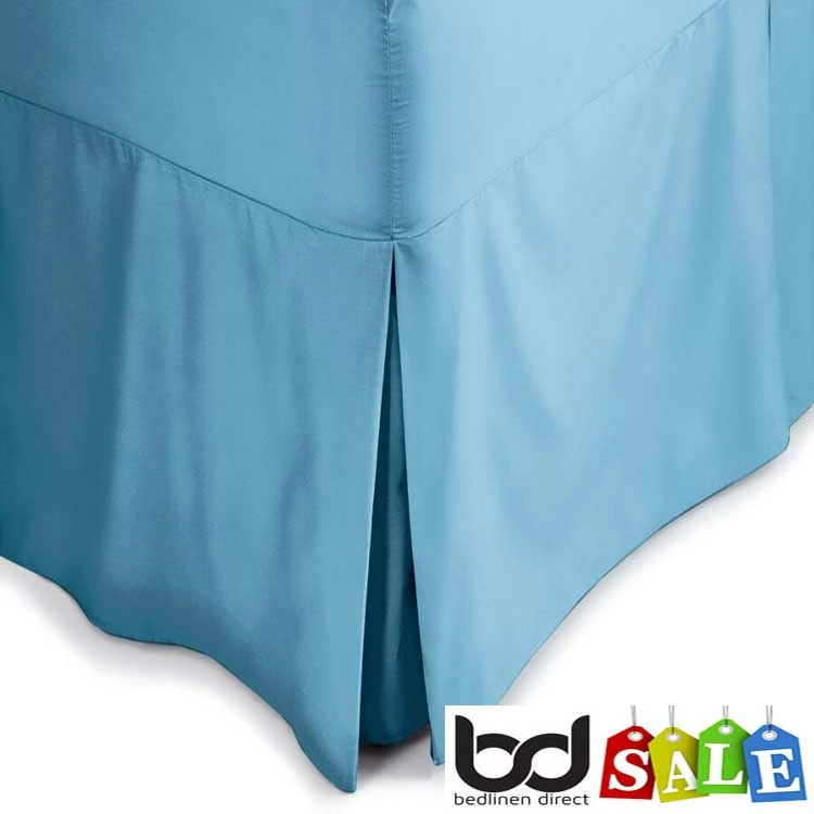 Polycotton Bed Valances Polycotton Bed Valances -Bed Linings Shop sky blue polycotton percale valances